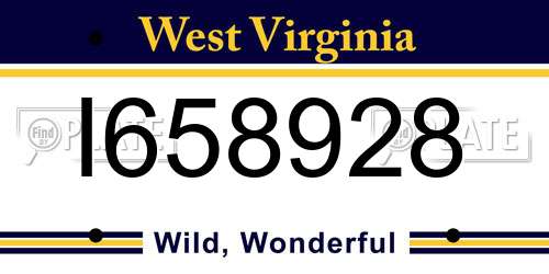 I658928 West Virginia License Plate