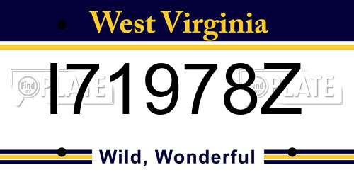 I71978Z West Virginia License Plate