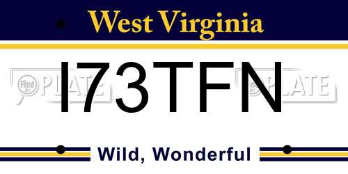 I73TFN West Virginia License Plate