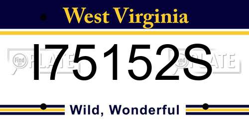 I75152S West Virginia License Plate