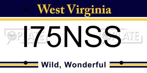 I75NSS West Virginia License Plate