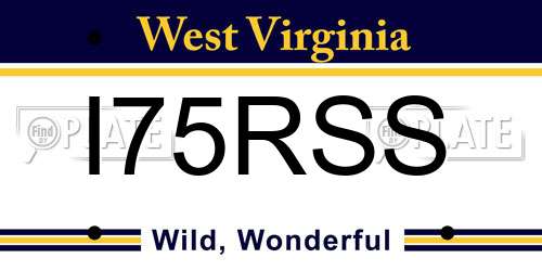 I75RSS West Virginia License Plate
