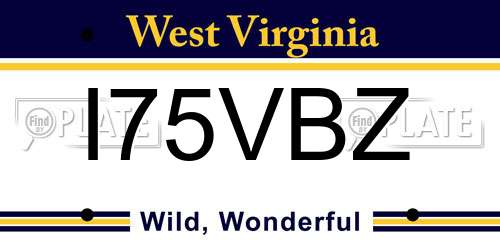 I75VBZ West Virginia License Plate