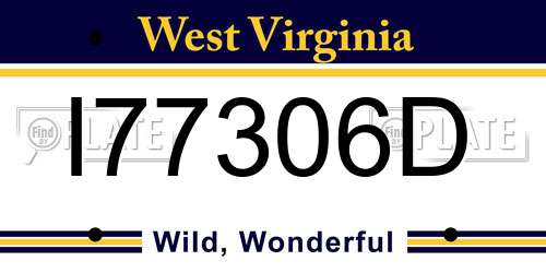 I77306D West Virginia License Plate