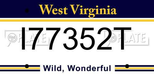 I77352T West Virginia License Plate