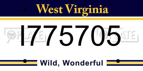 I775705 West Virginia License Plate