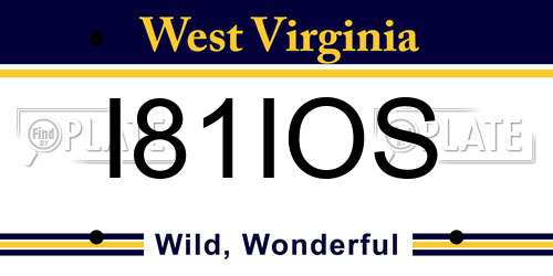 I81IOS West Virginia License Plate