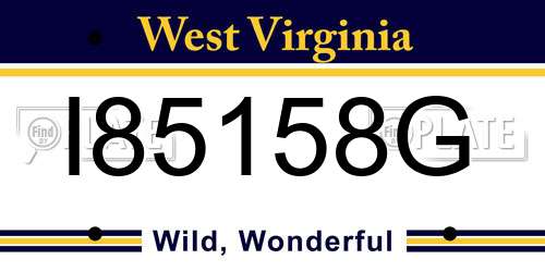 I85158G West Virginia License Plate