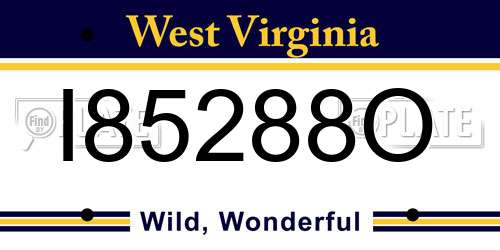 I85288O West Virginia License Plate