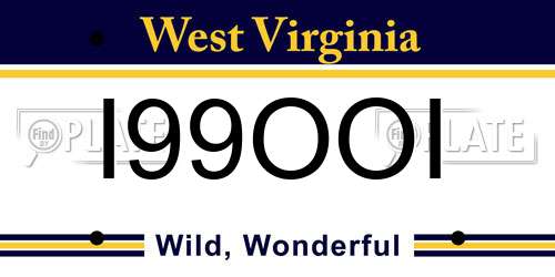 I99OOI West Virginia License Plate