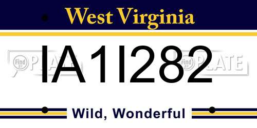 IA1I282 West Virginia License Plate