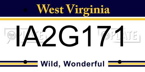 IA2G171 West Virginia License Plate