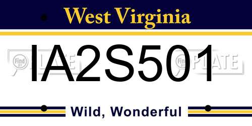 IA2S501 West Virginia License Plate