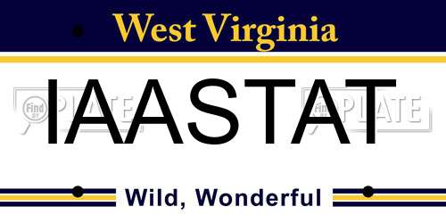 IAASTAT West Virginia License Plate