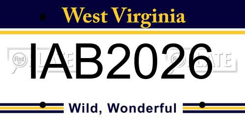 IAB2026 West Virginia License Plate