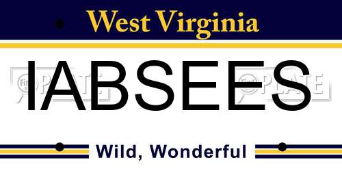 IABSEES West Virginia License Plate