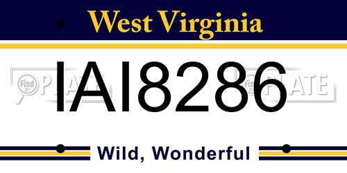 IAI8286 West Virginia License Plate