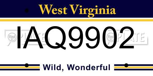 IAQ9902 West Virginia License Plate