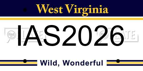IAS2026 West Virginia License Plate