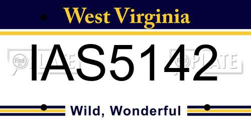 IAS5142 West Virginia License Plate
