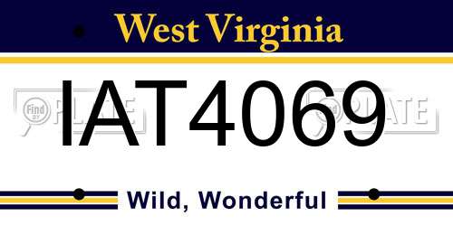 IAT4069 West Virginia License Plate
