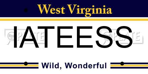 IATEESS West Virginia License Plate