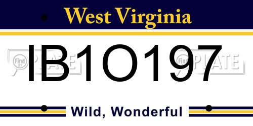 IB1O197 West Virginia License Plate