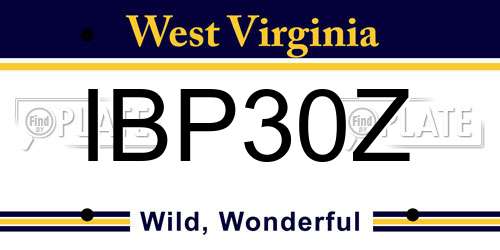 IBP30Z West Virginia License Plate