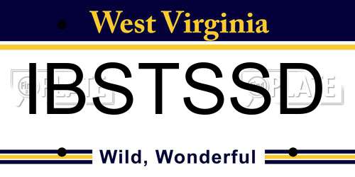 IBSTSSD West Virginia License Plate