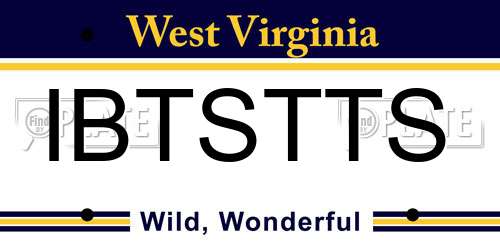 IBTSTTS West Virginia License Plate