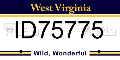 ID75775 West Virginia License Plate