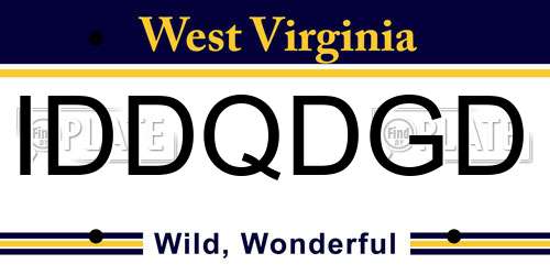 IDDQDGD West Virginia License Plate