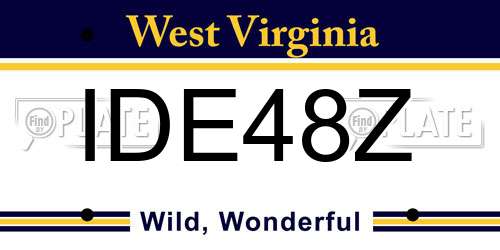 IDE48Z West Virginia License Plate