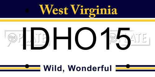 IDHO15 West Virginia License Plate