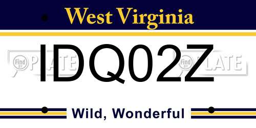 IDQ02Z West Virginia License Plate