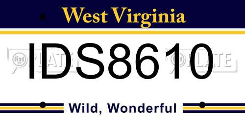 IDS8610 West Virginia License Plate