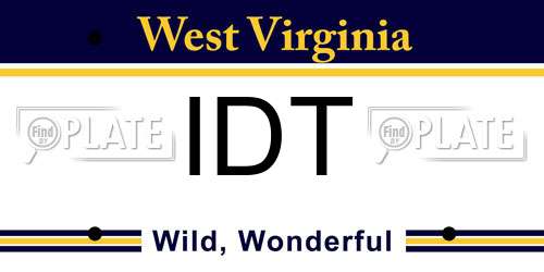 IDT West Virginia License Plate