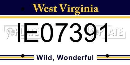 IE07391 West Virginia License Plate
