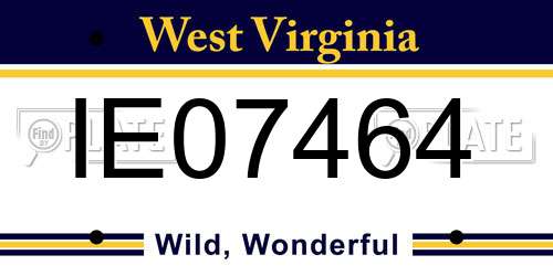 IE07464 West Virginia License Plate