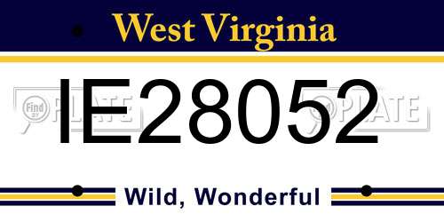 IE28052 West Virginia License Plate