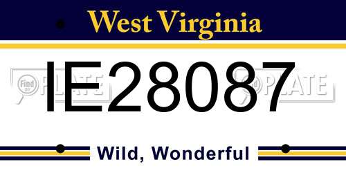 IE28087 West Virginia License Plate