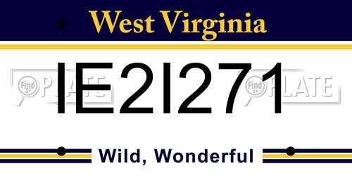 IE2I271 West Virginia License Plate