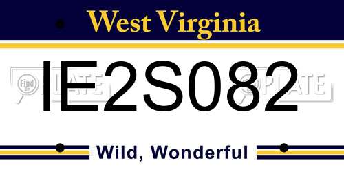 IE2S082 West Virginia License Plate