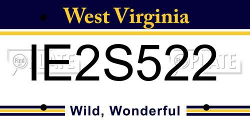 IE2S522 West Virginia License Plate