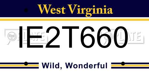 IE2T660 West Virginia License Plate