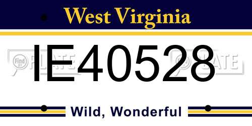 IE40528 West Virginia License Plate
