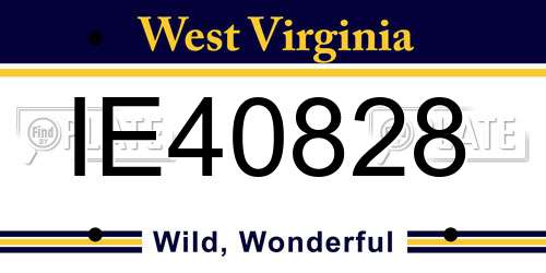IE40828 West Virginia License Plate