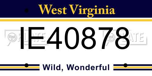 IE40878 West Virginia License Plate