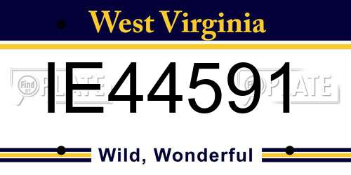IE44591 West Virginia License Plate