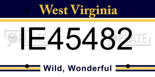 IE45482 West Virginia License Plate